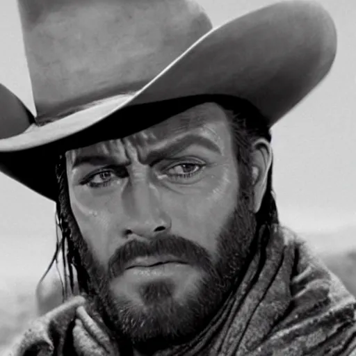 Image similar to a film still of Johnny Joestar in ''The Good, the Bad and the Ugly''(1966)