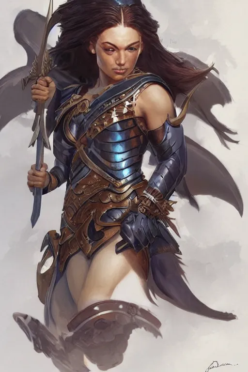 Image similar to amazon valkyrie athena, d & d, fantasy, portrait, highly detailed, headshot, digital painting, trending on artstation, concept art, sharp focus, illustration, art by artgerm and greg rutkowski and magali villeneuve