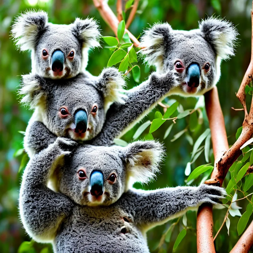 Image similar to koala bear waving hello