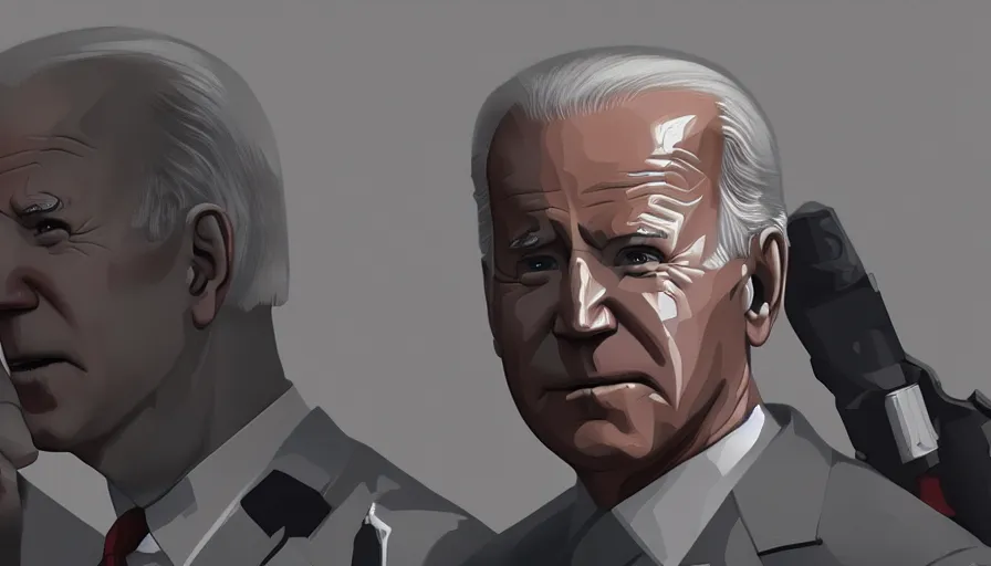 Prompt: Joe Biden is a hitman, hyperdetailed, artstation, cgsociety, 8k