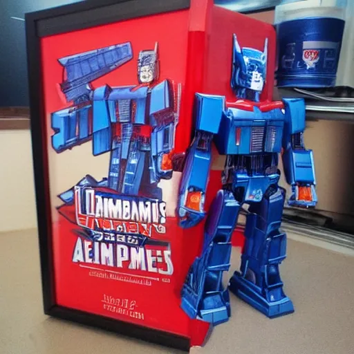 Prompt: optimus prime drinks lean