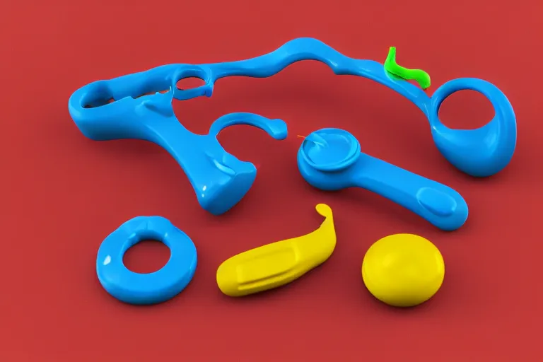 Prompt: product photo of toy crack pipe made by fisher price, colorful plastic, high quality, intricate detail, realistic textures, octane render, unreal engine 5, hyperrealism