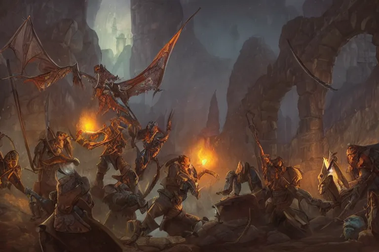 Image similar to adventurer's guild, dungeons and dragons fantasy art, trending on artstation, highly detailed 4k