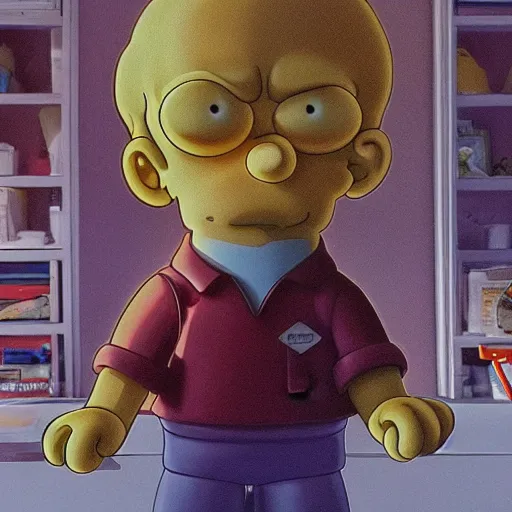 Image similar to Homer Simpson in Stranger Things, photorealistic,