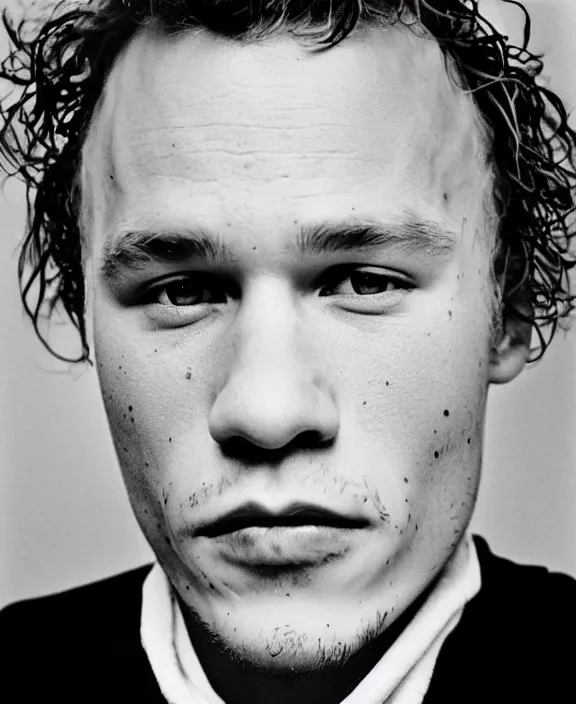 Image similar to heath ledger by robert mapplethorpe