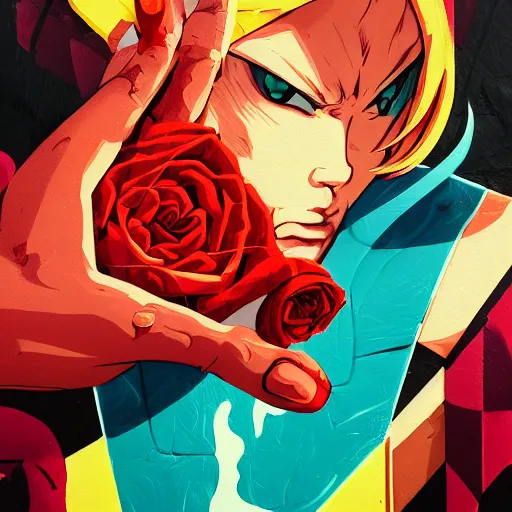 Prompt: Claw of Street Fighter 4 profile picture by Sachin Teng, asymmetrical, Organic Painting , Claw, Vega Mask, Violent, Dark, Roses Background, Snake, Powerful, geometric shapes, hard edges, energetic, graffiti, street art:2 by Sachin Teng:4