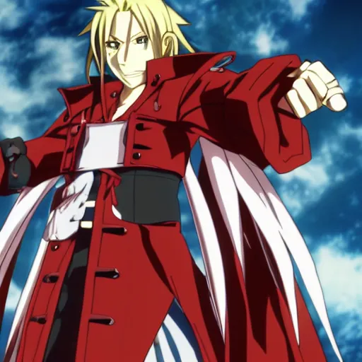 Image similar to edward elric as a guilty gear character, anime