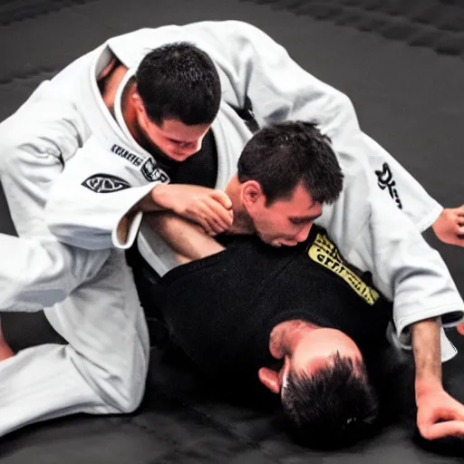 Prompt: no-gi brazilian jiu jitsu match