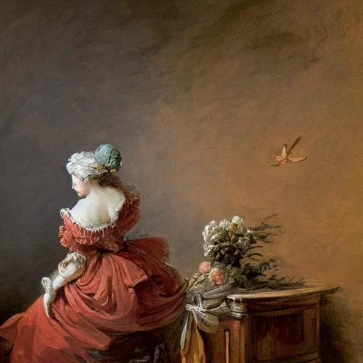 Prompt: fragonard painting in the style of where's waldo