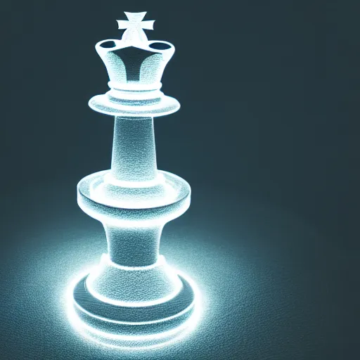 Image similar to vintage instamatic photo of a queen chess piece made of light, bio mechanical, Puddles, Isometric 3D, centered, smooth 3D Illustration, Cinematic Matte Painting, volumetric lighting ,