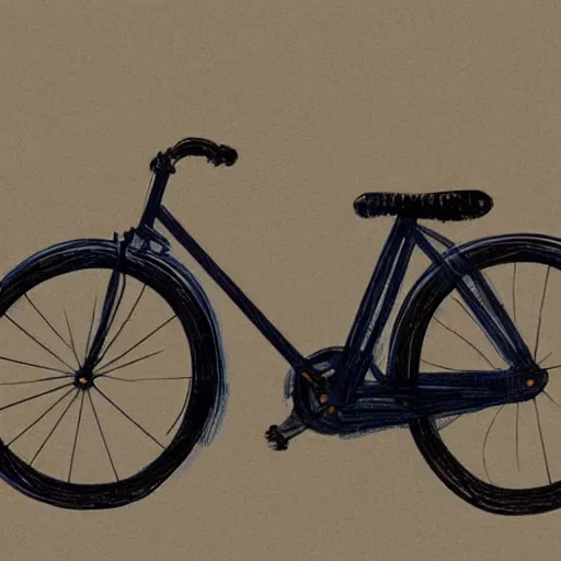Prompt: a bicycle by vincent van gogh, digital art, trending on artstation