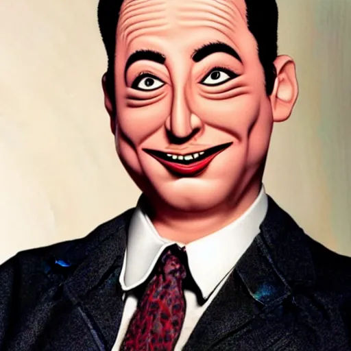 Image similar to morbidly obese Pee-Wee Herman