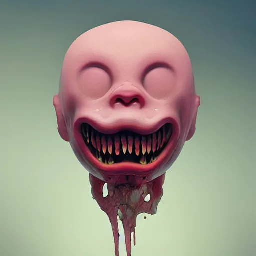 Image similar to pink scream by takashi murakami and zdzisław beksiński, 3d render, octane render, intricately detailed artwork, full 8k high quality resolution, recently just found unknown masterpiece