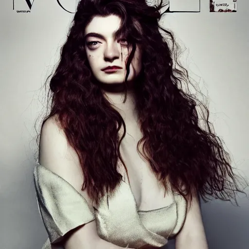 Image similar to lorde photoshoot for vogue magazine, trending on artstation