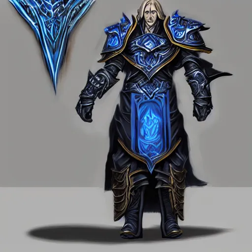 Image similar to arthas in the style of graven tung, concept art