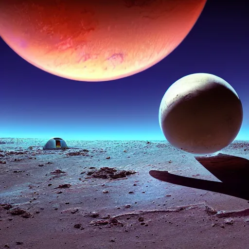 Image similar to stranded starship on mars,Landscape, cosmic , cinematic light , sci-fi art