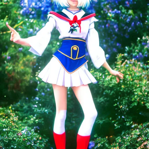 Image similar to rei ayanami as sailor moon