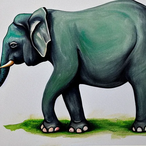 Prompt: green elephant