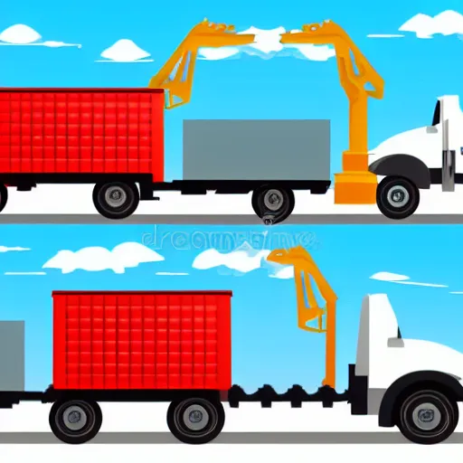 Image similar to stockphoto vector illustration of the future of cargo trucks