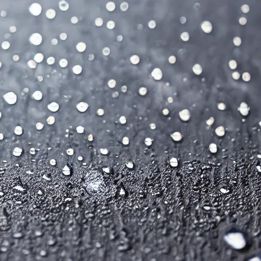 Prompt: close - up photo of one raindrop hitting pavement, splash, hyper - detailed, 8 k, high resolution.