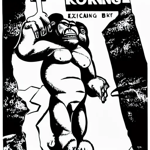 Prompt: king kong in a bikini.