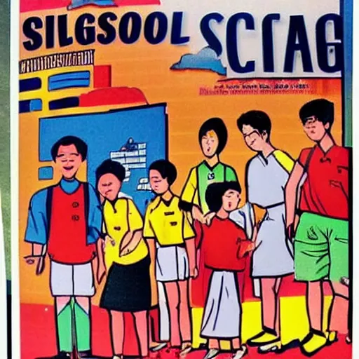 Image similar to 1 9 9 0 s singaporean public education poster for secondary schools