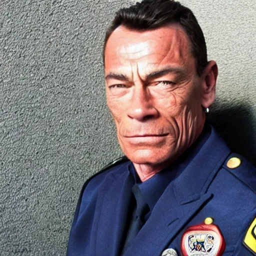 Image similar to a dike warden who looks like jean claude van damme