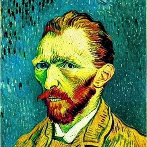 Prompt: Vincent Van Gogh, by Salvador Dali