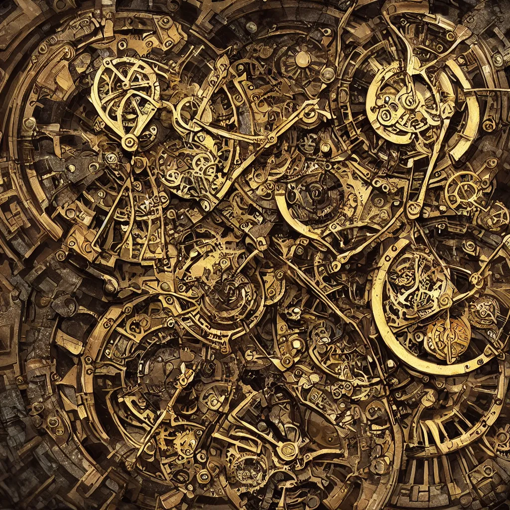 Image similar to steampunk clock, time, high quality, high details, 🌌, high detail photo, 🌠, digital art,