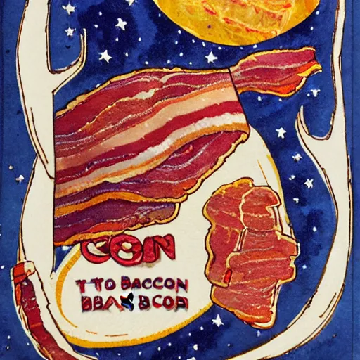 Image similar to to the moon and bacon