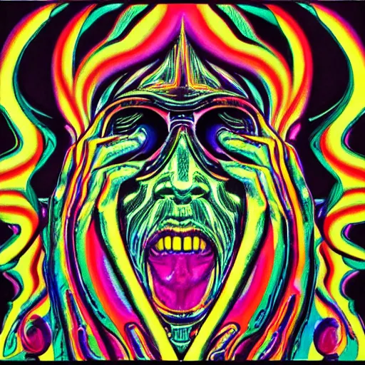 Image similar to mick jagger psychedelic trippy eldritch horror