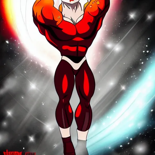 Image similar to jiren the grey from dragon ball super, high quality, amazing, stars in the background, dbz style