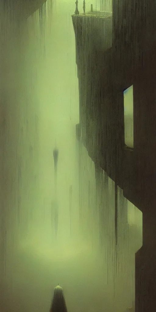 Image similar to cyberpunk by zdzisław beksinski