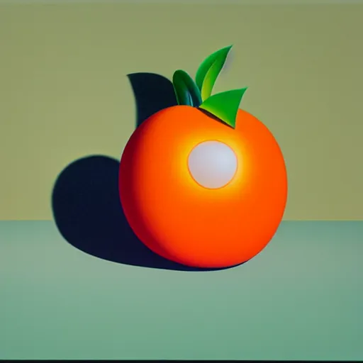 Image similar to orange fruit by shusei nagaoka, kaws, david rudnick, airbrush on canvas, pastell colours, cell shaded, 8 k