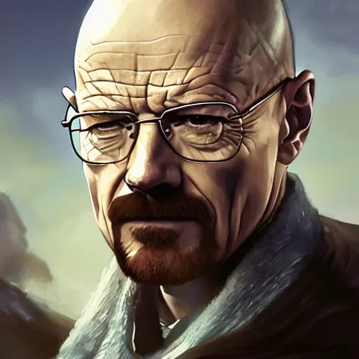 Prompt: Walter white on the cover of Far Cry game, intricate, elegant, highly detailed, digital painting, artstation, concept art, smooth, sharp focus, illustration, art by artgerm and greg rutkowski and alphonse mucha
