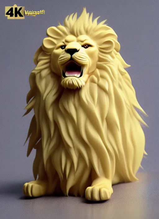 Prompt: 80mm resin detailed miniature of fluffy lion, Product Introduction Photos, 4K, Full body, simple background