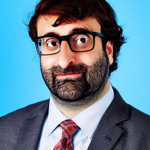 Image similar to linkedin portrait of slim Eric Wareheim