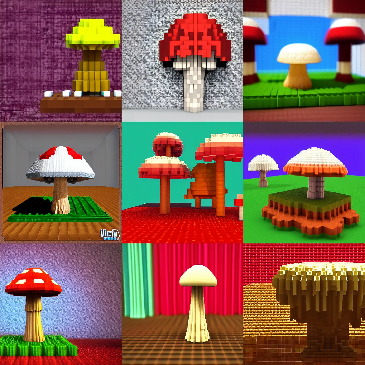 How to Make a Pixel Art Mushroom - Mega Voxels