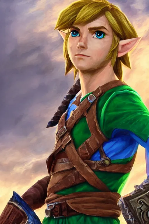 The Legend of Zelda Link's Intricate Portrait · Creative Fabrica