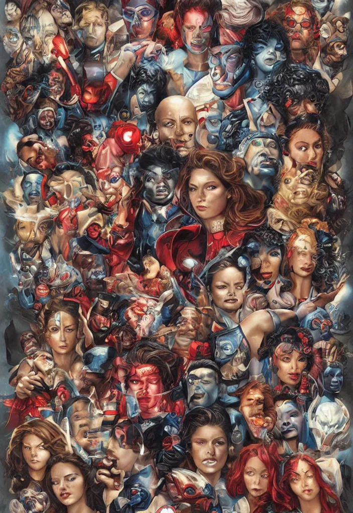 Prompt: natural disasters portrait, Marvel style, by Tristan Eaton, Stanley Artgerm and Tom Bagshaw.