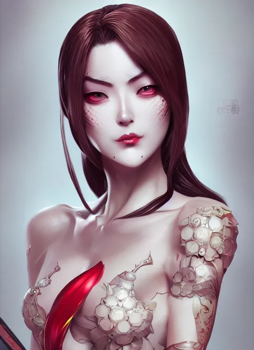 Prompt: a highly detailed illustration of female goro majima, intricate, elegant, highly detailed, centered, digital painting, artstation, concept art, smooth, sharp focus, league of legends concept art, wlop.