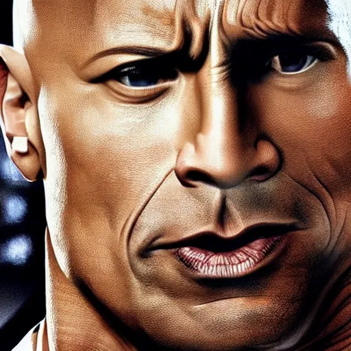 dwayne the rock johnson in eyebrow raise, Stable Diffusion