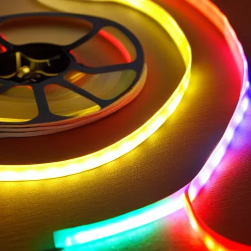 Image similar to cob led strip lights, colorful, product render, 8 k, ledspace, ultraleds,