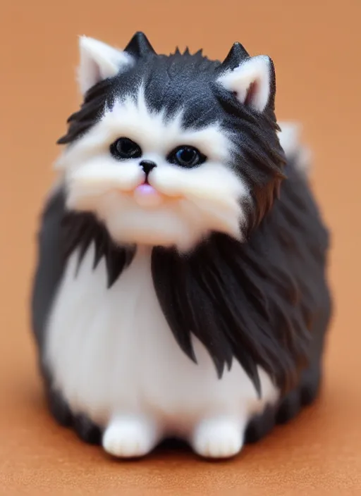 Image similar to 80mm resin detailed miniature of fluffy cat, Product Introduction Photos, 4K, Full body