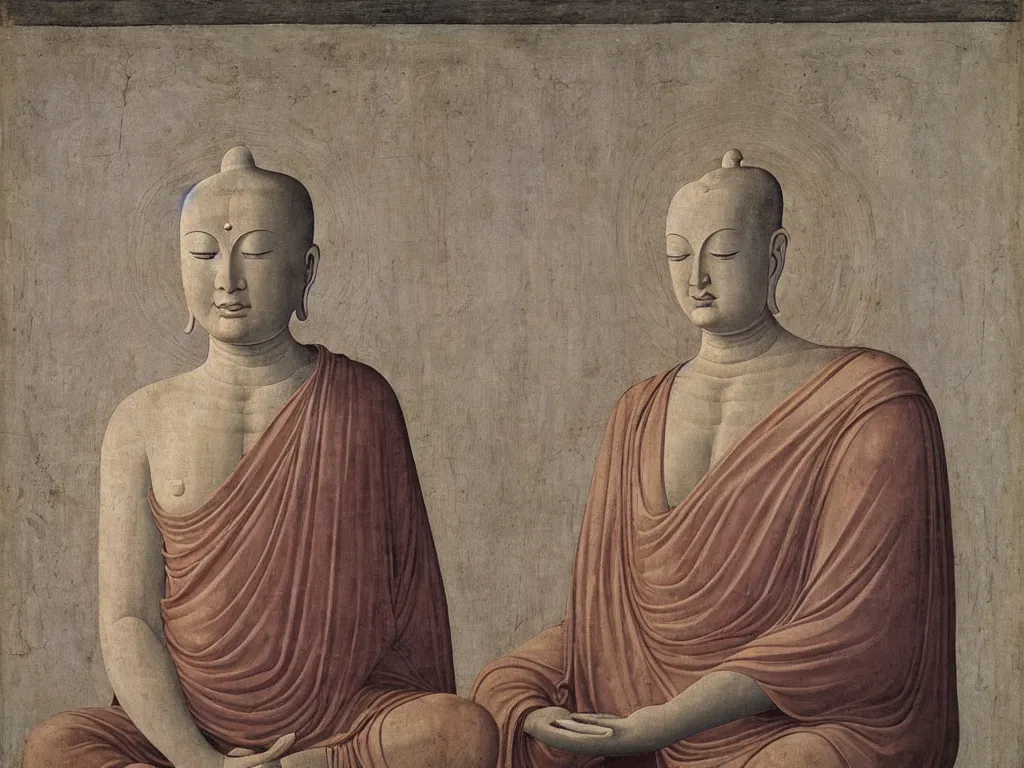 Image similar to Portrait of the Buddha. Piero della Francesca