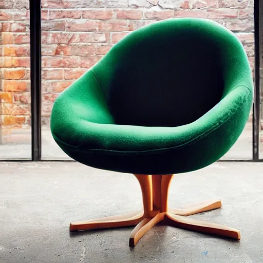 Image similar to an armchair in the shape of an avocado