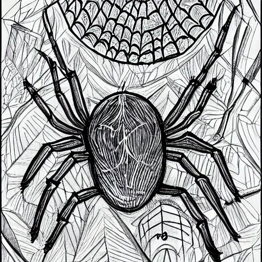 Image similar to the spiders were busy while you slept, sketchy style, ultradetailed