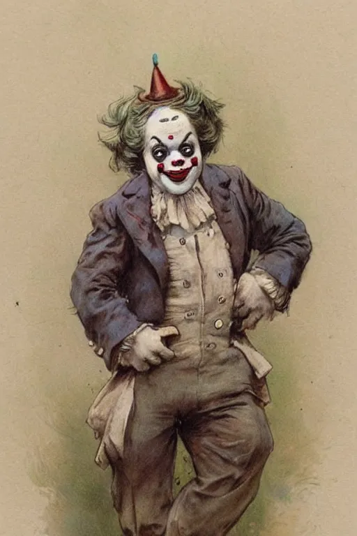 Prompt: ( ( ( ( ( 1 9 5 0 s french clown. muted colors. ) ) ) ) ) by jean - baptiste monge!!!!!!!!!!!!!!!!!!!!!!!!!!!