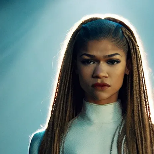 Image similar to movie still of Zendaya as Sade, dramatic lighting, cinematic, vivid ligthing, high quality, highly detailed