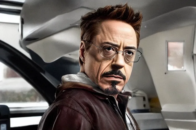 Image similar to robert downey jr as walter white